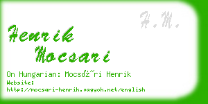 henrik mocsari business card